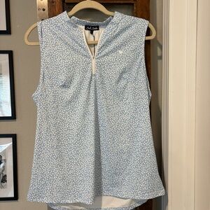 Bad Birdie Women's Light Blue Sleeveless Blouse
